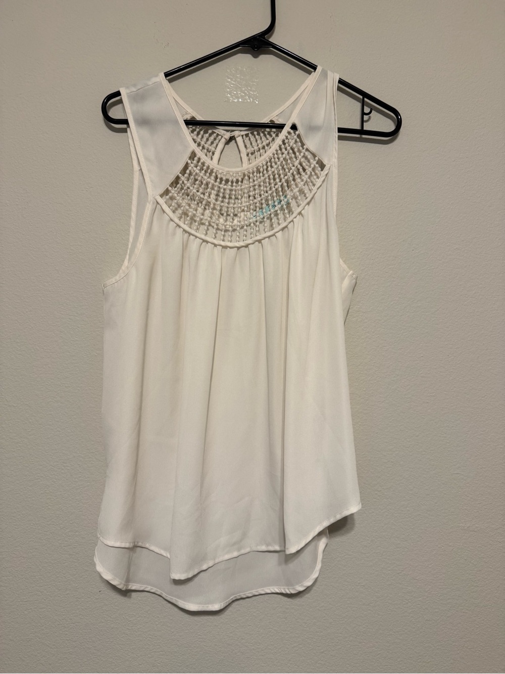 Maurices White Crochet Yoke Sleeveless Camisole